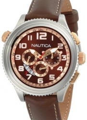 Nautica Men's N25014G OCN 46 Brown Dial Watch