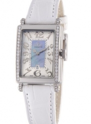 Gevril Women's 7247NE.1 Blue Mother-of-Pearl Genuine Alligator Strap Watch