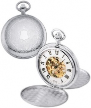 Colibri Classic Mens Mechanical 17 Jewles Etched Crest Pocket Watch Pws095809x