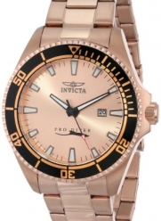 Invicta Men's 15185SYB Pro Diver Rose Gold Dial 18k Ion-Plated Stainless Steel Watch with Impact Case