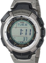 Casio Men's PAW1300T-7V Pathfinder Multi-Band Solar Atomic Silver Watch