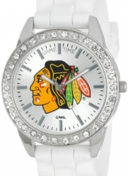 Game Time Women's NHL-FRO-CHI Frost NHL Series Chicago Black Hawks 3-Hand Analog Watch