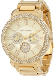 Vince Camuto Women's VC/5000CHGB Swarovski Crystal Accented Gold-Tone Multi-Function Bracelet Watch