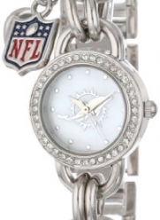 Game Time Women's NFL-CHM-MIA Charm NFL Series Miami Dolphins 3-Hand Analog Watch