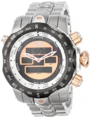 Invicta Men's 12585 Venom Analog-Digital Display Swiss Quartz Silver Watch