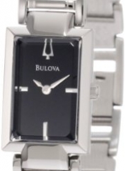 Bulova Women's 96L138 Stainless Steel and Black Dial Bangle Watch