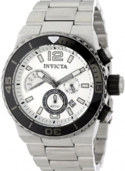 Invicta Men's 12999 Pro Diver Chronograph Silver Dial Stainless Steel Watch