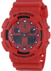 G-Shock GA-100 Neon Highlights Trending Series Men's Luxury Watch - Red / One Size