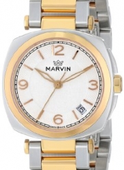 Marvin Women's M022.32.34.32 Cushion Analog Display Swiss Quartz Two Tone Watch