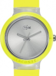 Lacoste Goa Silver Dial Yellow Silicone Unisex Watch 2020057