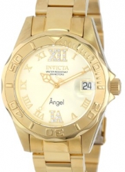 Invicta Women's 14397 Angel Gold Dial Gold Tone Watch with Crystal Accents