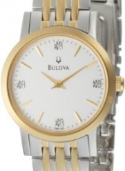 Bulova Women's 98P115 Diamond Silver White Dial Bracelet Watch