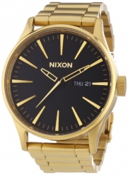 Nixon A356-510 Mens The Sentry SS All Gold Black Watch