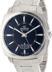 Marvin Men's M022.13.41.11 Malton 160 Cushion Stainless Steel Bracelet Silver Dial Watch