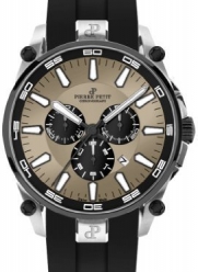 Pierre Petit Men's Quartz Watch Le Mans P-817E with Rubber Strap