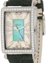 Gevril Women's 7246NV Mini Quartz Avenue of Americas Green Diamond Watch