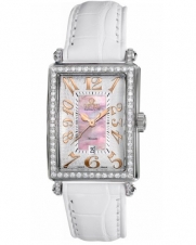 Gevril Women's 6208RV.1 Pink Mother-of-Pearl Genuine Alligator Strap Watch