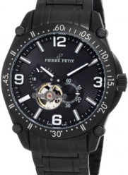 Pierre Petit Men's P-803B Serie Le Mans Automatic Skeleton Black PVD Stainless-Steel Bracelet Watch