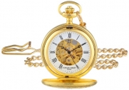 Charles-Hubert, Paris Gold-Plated Mechanical Pocket Watch