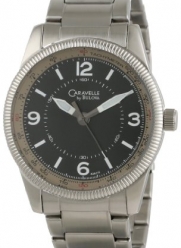 Caravelle by Bulova Men's 43A110  Stainless Steel Black Dial Bracelet Watch