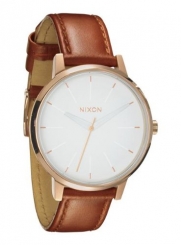 Nixon Quartz Kensington Brown Leather White Dial Women's Watch A108-1045