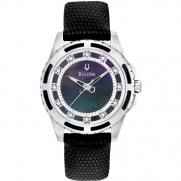 Bulova 98P118 Ladies Diamond Black Watch