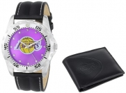 Game Time Unisex NBA-WWS-LAL Wallet and Los Angeles Lakers NBA Watch Set