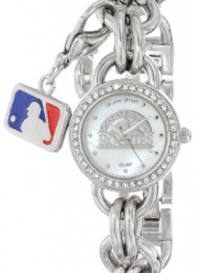 Game Time Women's MLB-CHM-COL Charm MLB Series Colorado Rockies 3-Hand Analog Watch