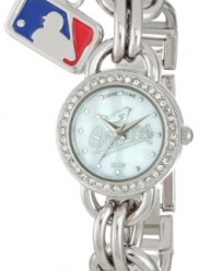 Game Time Women's MLB-CHM-BAL Charm MLB Series Baltimore Orioles 3-Hand Analog Watch