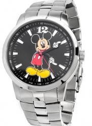 MCK834 Men's Disney Mickey Mouse Stainless Steel Black Face Watch