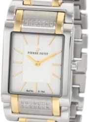 Pierre Petit Women's P-794F Serie Laval Two-Tone Square Case Diamond Bracelet Watch