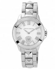 Vince Camuto Women's VC/5049SVSV Round Swarovski Crystal Accented Silver-Tone Bracelet Watch