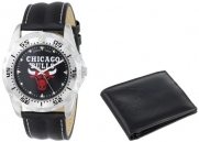 Game Time Unisex NBA-WWS-CHI Wallet and Chicago Bulls NBA Watch Set