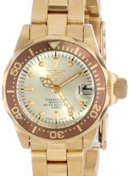 Invicta Women's 12527 Pro-Diver 18k Gold Ion-Plated Stainless Steel and Champagne Dial Bracelet Watch