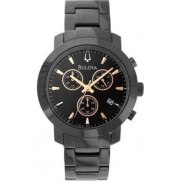 Bulova 98B197 Mens Black Chronograph Dress Watch