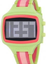 Activa By Invicta Unisex AA401-014 Watch with Pink, Green, and Red Band