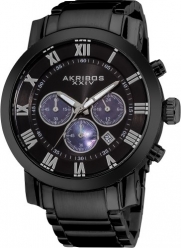 Akribos XXIV Men's AK622BK Grandiose Stainless Steel Watch