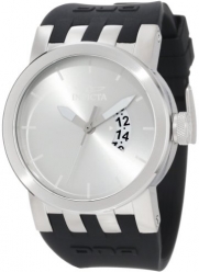 Invicta Men's 10407 DNA Urban Silver Sunray Dial Black Silicone Watch