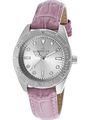 Women's Pro Diver Purple Genuine Leather Silver-Tone Dial