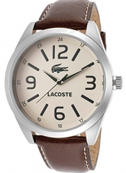 Lacoste Montreal Brown Leather Strap Mens Watch 2010618