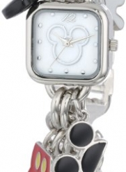 Disney Women's MK2059 Mickey Mouse Mother-of-Pearl Dial Charm Bracelet Watch