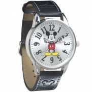 Disney Watch Mickey Mouse Jumbo Round Face Black Band Style