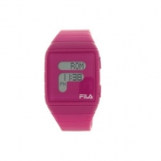 Fila Unisex LCD Watch FL38015005 with Pink PU Strap