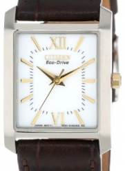 Citizen Women's EP5914-07A Eco-Drive Stainless Steel and Brown Leather Watch