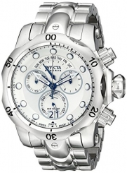 Invicta Men's 1537 Reserve Venom Chronograph Silver Dial Stainless Steel Watch