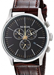 Nixon Men's A4051887 Sentry Chrono Leather Watch