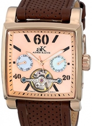 Adee Kaye Unisex ak9043-MRG Wall Street Analog Display Automatic Self Wind Brown Watch