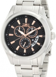 Invicta Men's 1976 Specialty Chronograph Black Dial Stainless Steel Watch