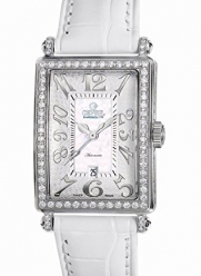 Gevril Women's 6209NL.4 White Mother-of-Pearl Genuine Alligator Strap Watch