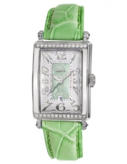 Gevril Women's 7246NT.3 Green Mother-of-Pearl Genuine Alligator Strap Watch